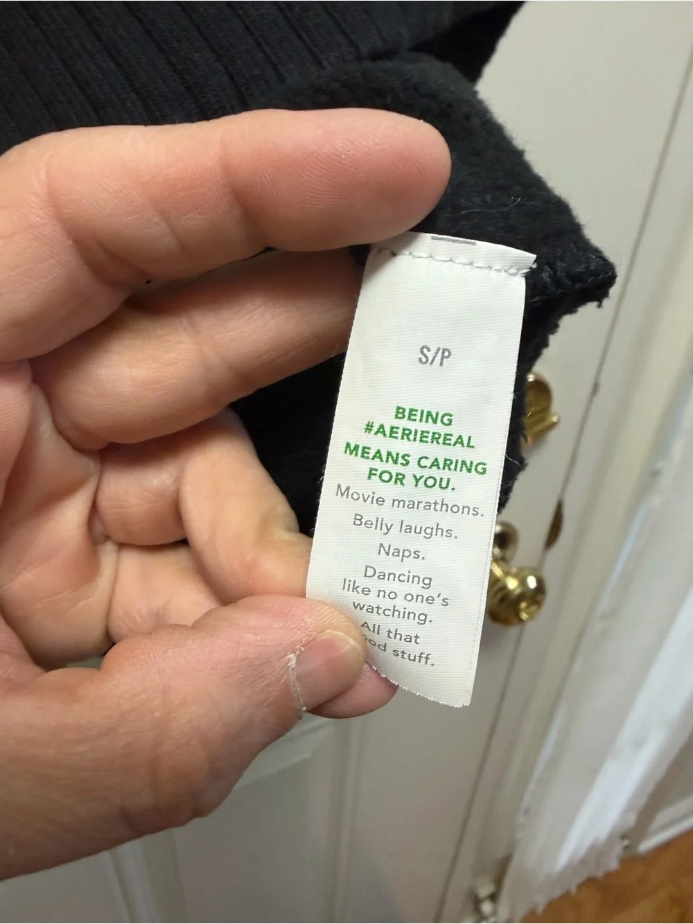 Aerie Black quarter snap oversized pullover cropped sweatshirt S - Picture 6 of 7